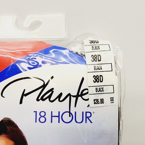 Playtex 18 Hour Bra - Black - NWT - 38D - Wirefree - Ultimate Shoulder Comfort - Picture 7 of 10